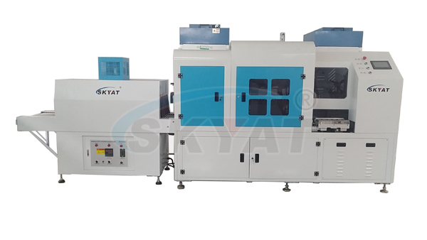 Four corners cut film wrapping machine